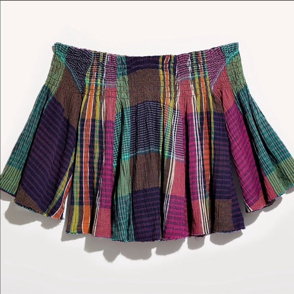 Free People Moonlight Surf Plaid Top - Picture 1 of 14